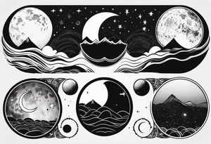 Moon phases tattoo idea