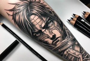 Attack on titan forearm tattoo tattoo idea