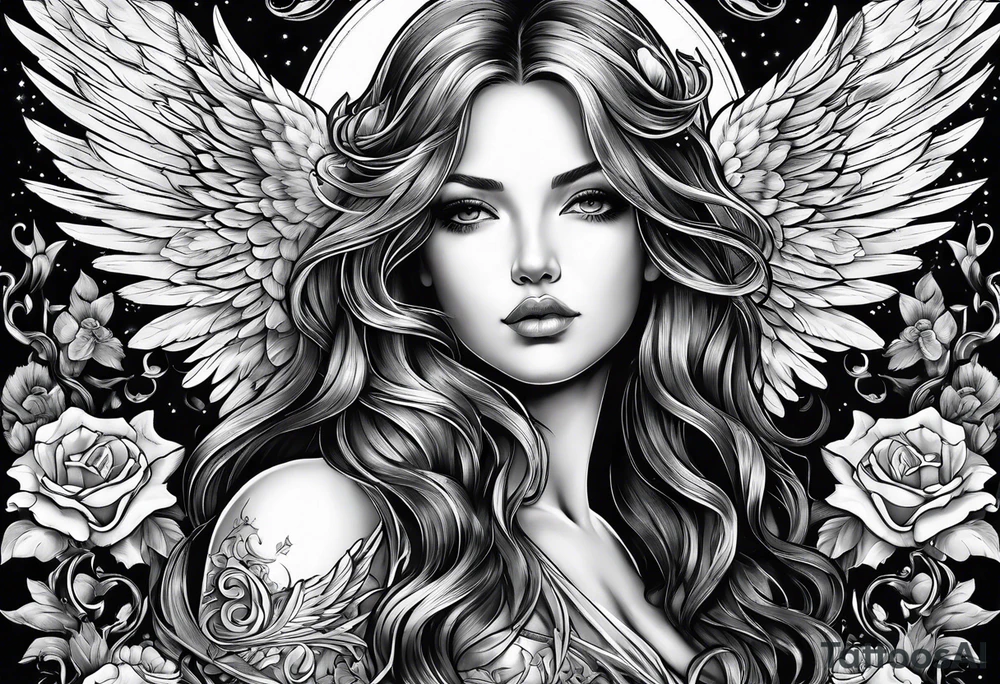 Angels with abyss tattoo idea