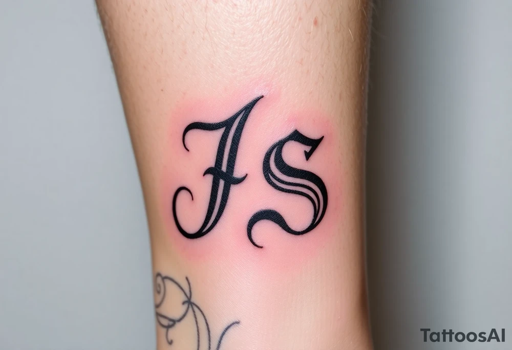 J and s letters tattoo idea