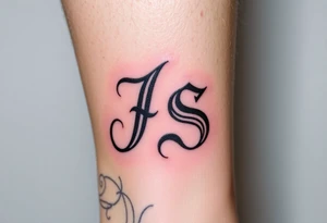 J and s letters tattoo idea