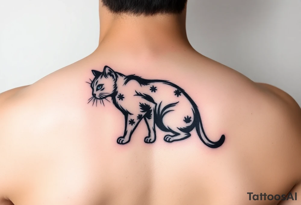 black cat tattoo idea