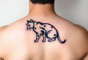 black cat tattoo idea