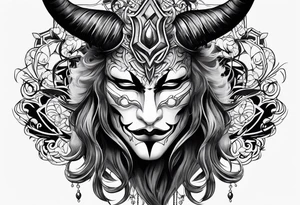 Anonymous with horns tattoo idea