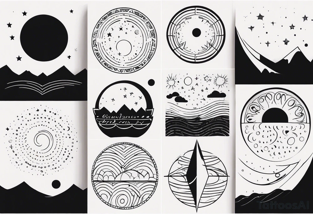 Lunar phases tattoo idea