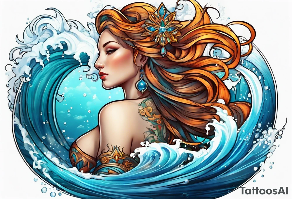 Aquarius, water bearer, tattoo idea