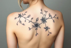 floral vines tattoo idea