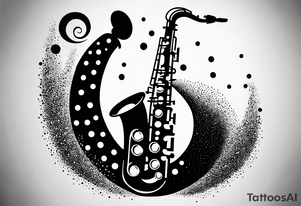 saxophone music tattoo idea