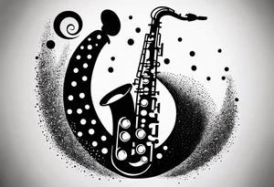 saxophone music tattoo idea