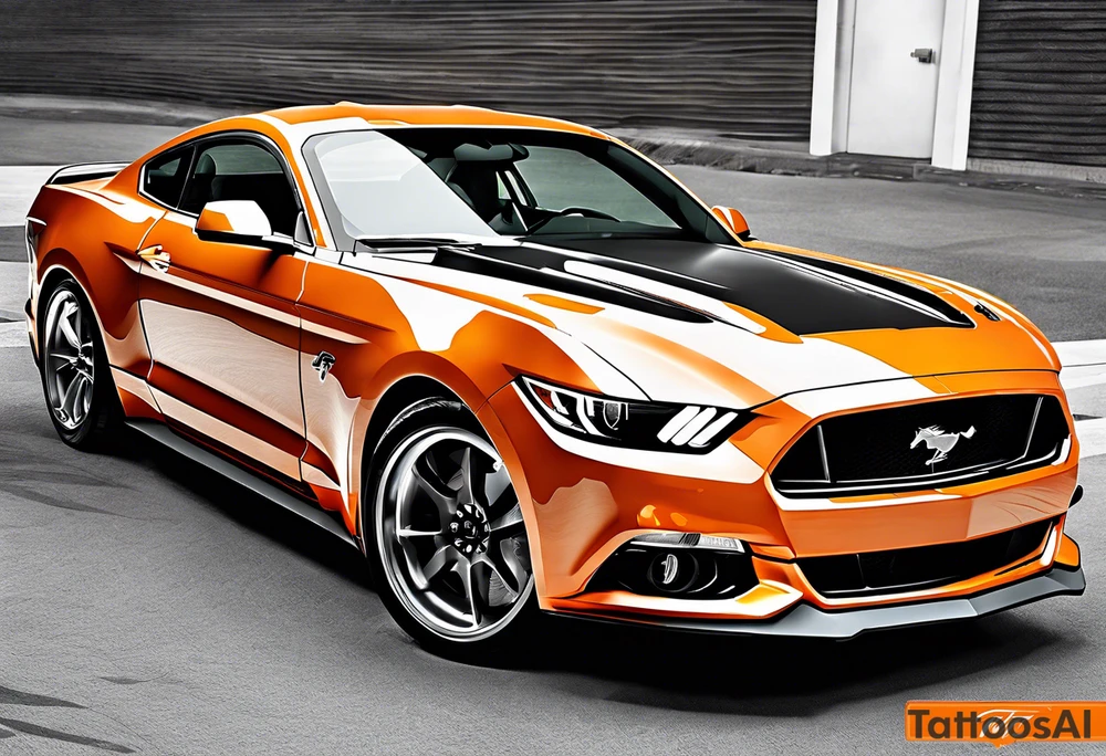 2016 ford mustang orange tattoo idea