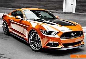 2016 ford mustang orange tattoo idea