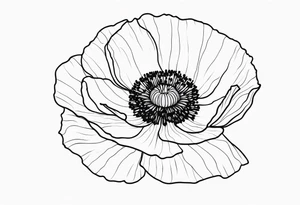 outline tatoo, face, poppy, word tattoo idea