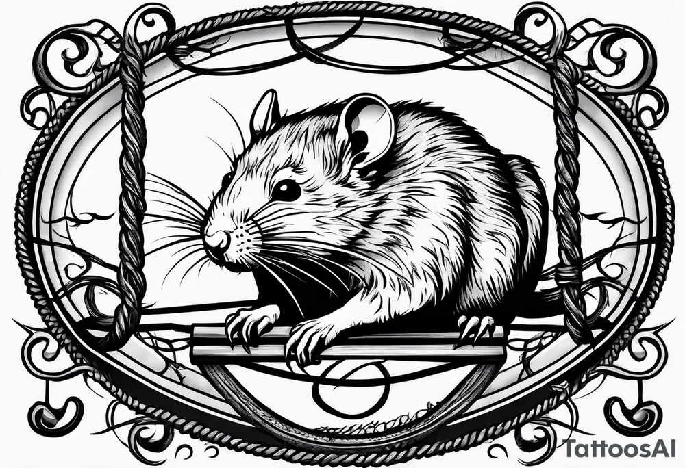 a rat that was hanged in a noose tattoo idea