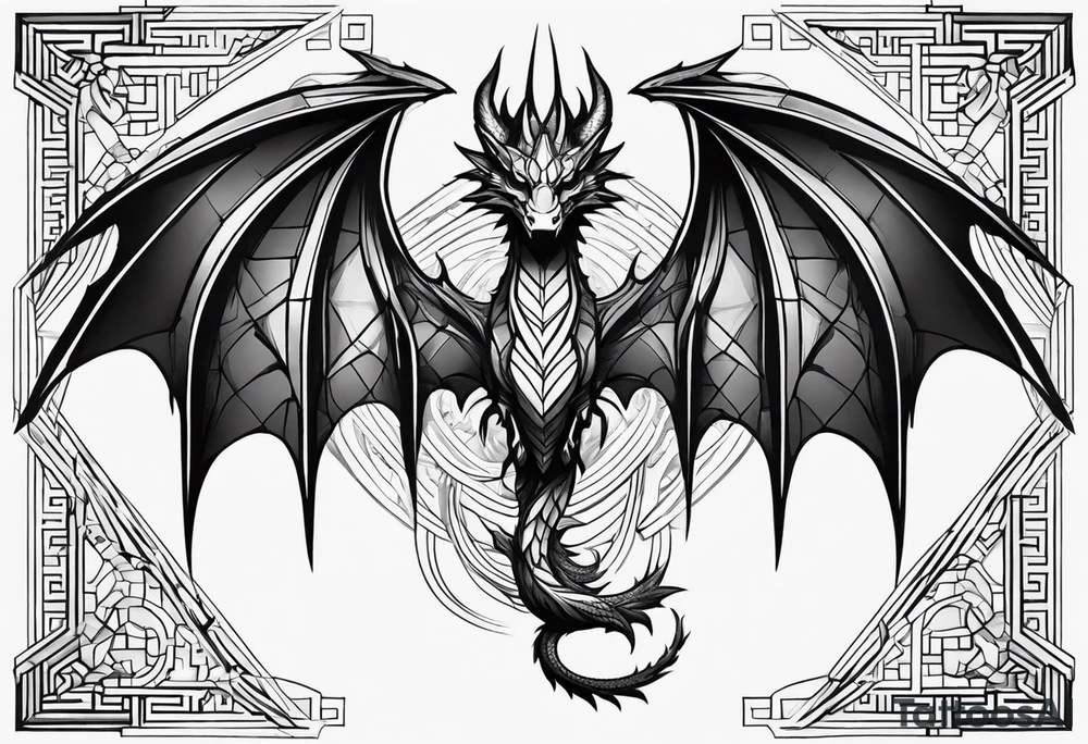 Dragon wings tattoo idea