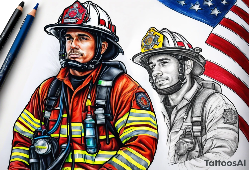 paramedic, firefighter tattoo idea