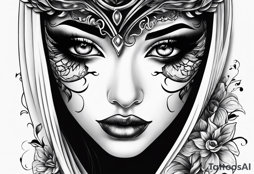 bleeding eyes tattoo idea