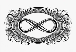 Horizontal, Simple Infinity symbol tattoo idea