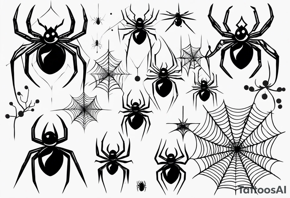 Minimalistic spider tattoo idea