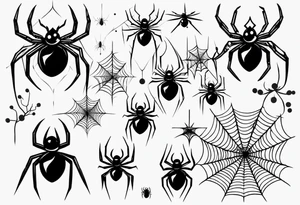 Minimalistic spider tattoo idea