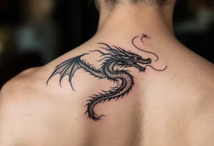 beautiful female dragon tattoo idea