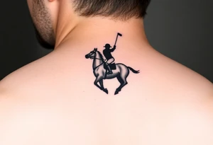 polo player silhouette tattoo idea