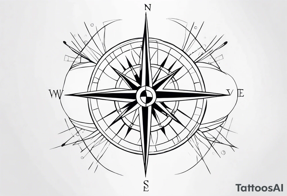 Tattoo along spine Compass 
Long tattoo idea