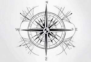 Tattoo along spine Compass 
Long tattoo idea