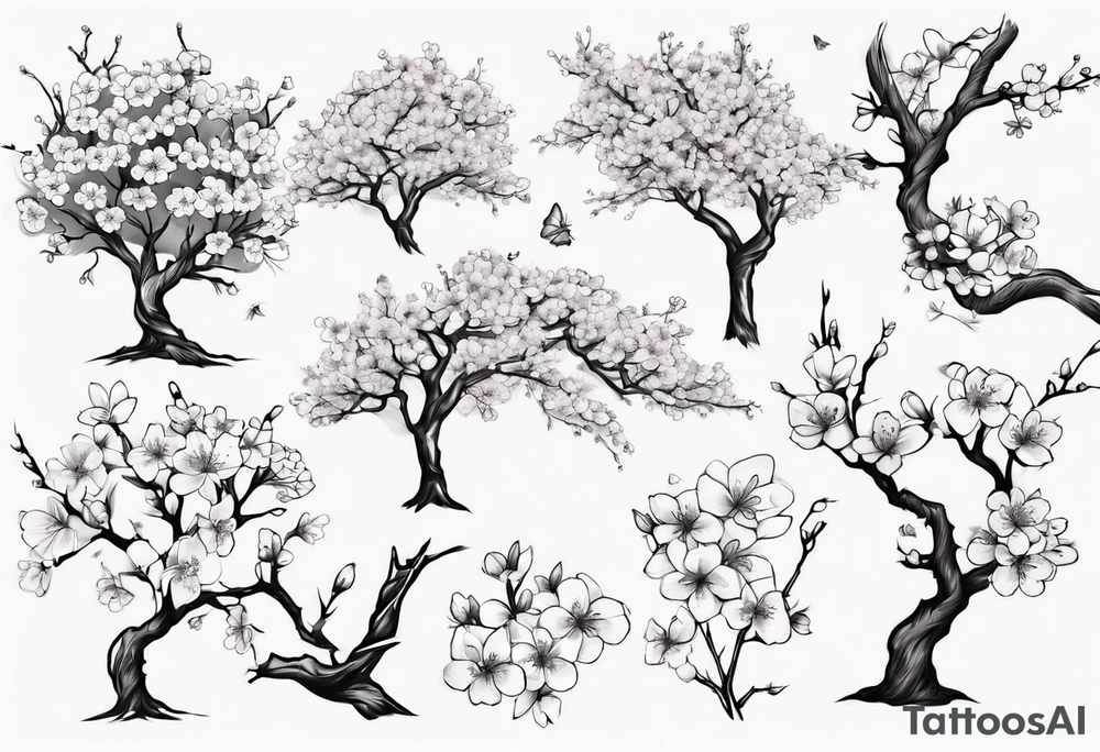 Cherry blossom tree tattoo idea
