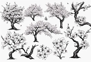 Cherry blossom tree tattoo idea