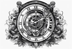 time travel space vector tattoo idea