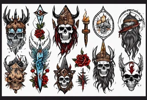 vertical heathen tattoo idea