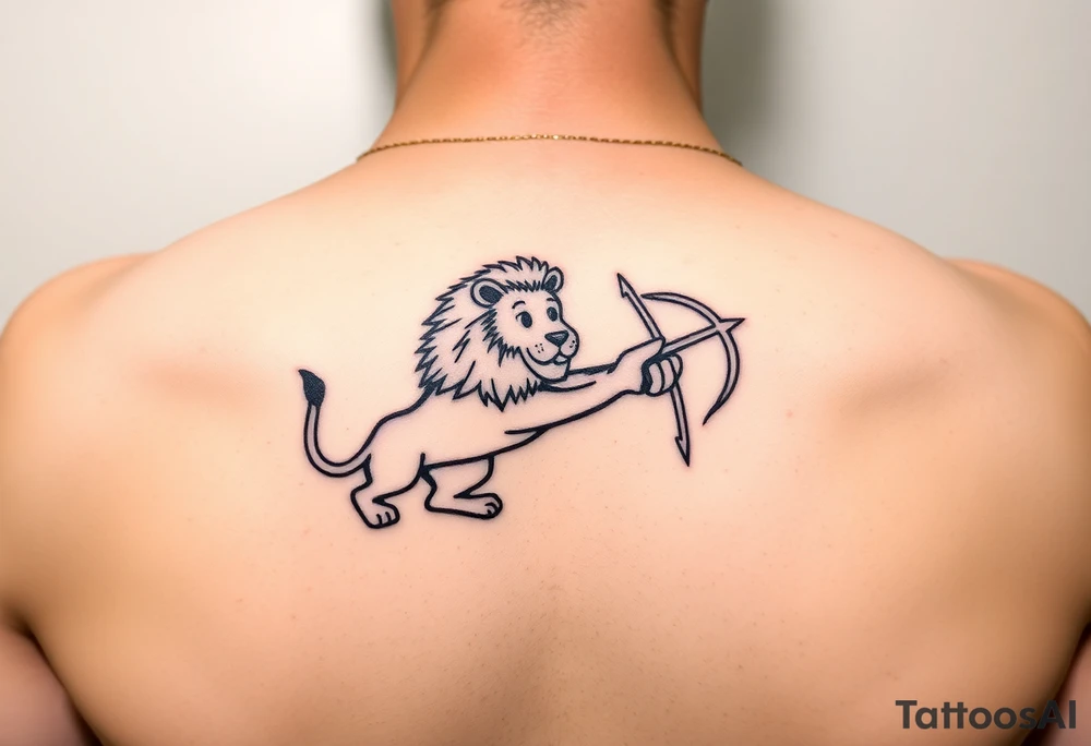 Leo zodiac sign and Sagittarius together tattoo idea