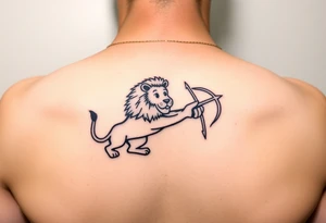 Leo zodiac sign and Sagittarius together tattoo idea