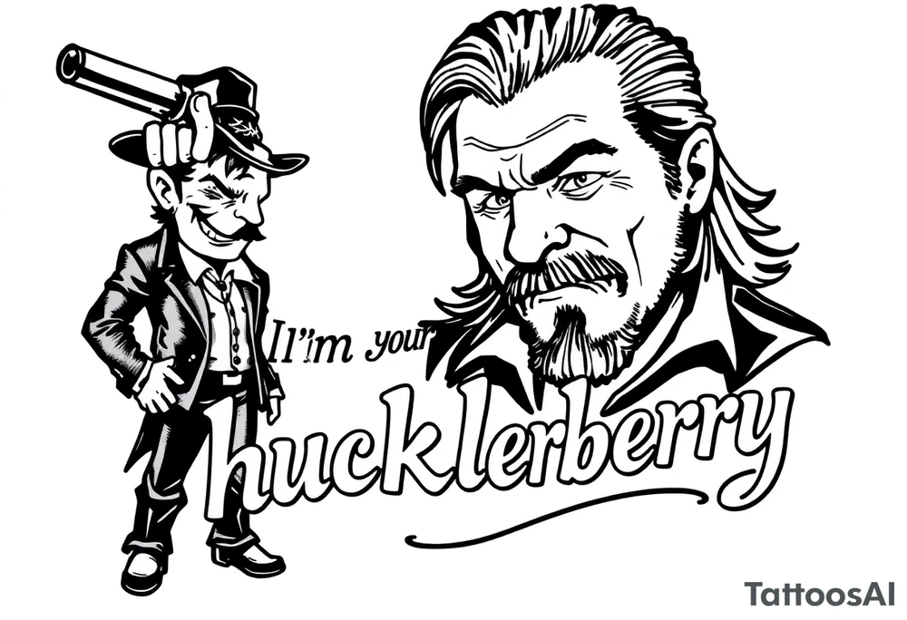 Val Kilmer from tombstone saying “i”m your huckleberry” tattoo idea