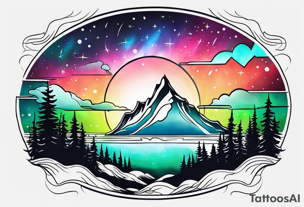 Northern lights tattoo idea