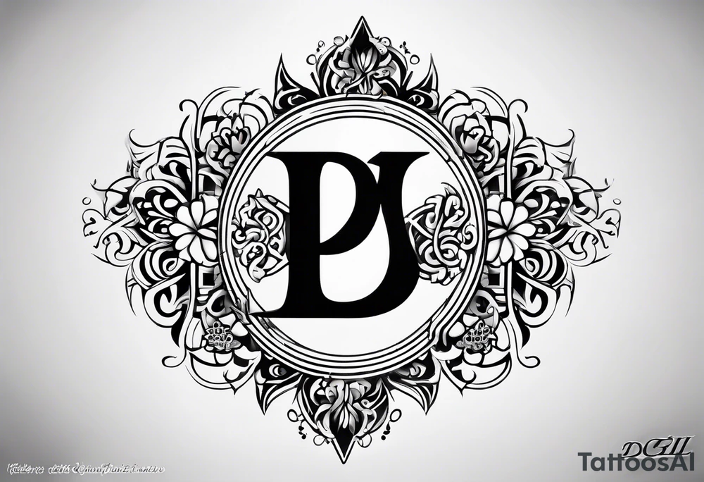 Cool image of initials “DgbIII” tattoo idea