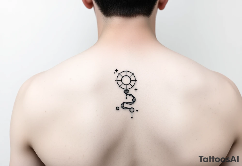 Simple
Right arm band.
Path exploring the universe tattoo idea