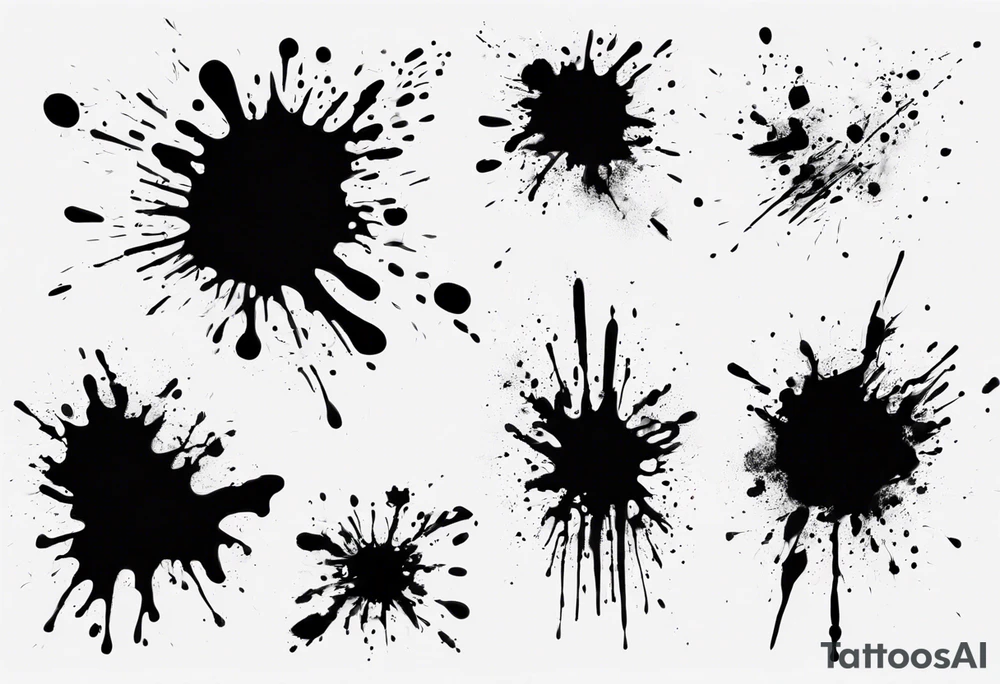 Paint splatter on a white canvas tattoo idea