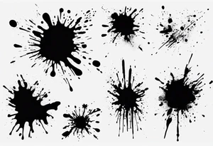 Paint splatter on a white canvas tattoo idea