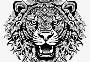 aztec jaguar tribal tattoo idea