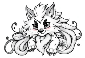 furry cartoon fursona ANTHROPOMORPHIC HUMAN tattoo idea