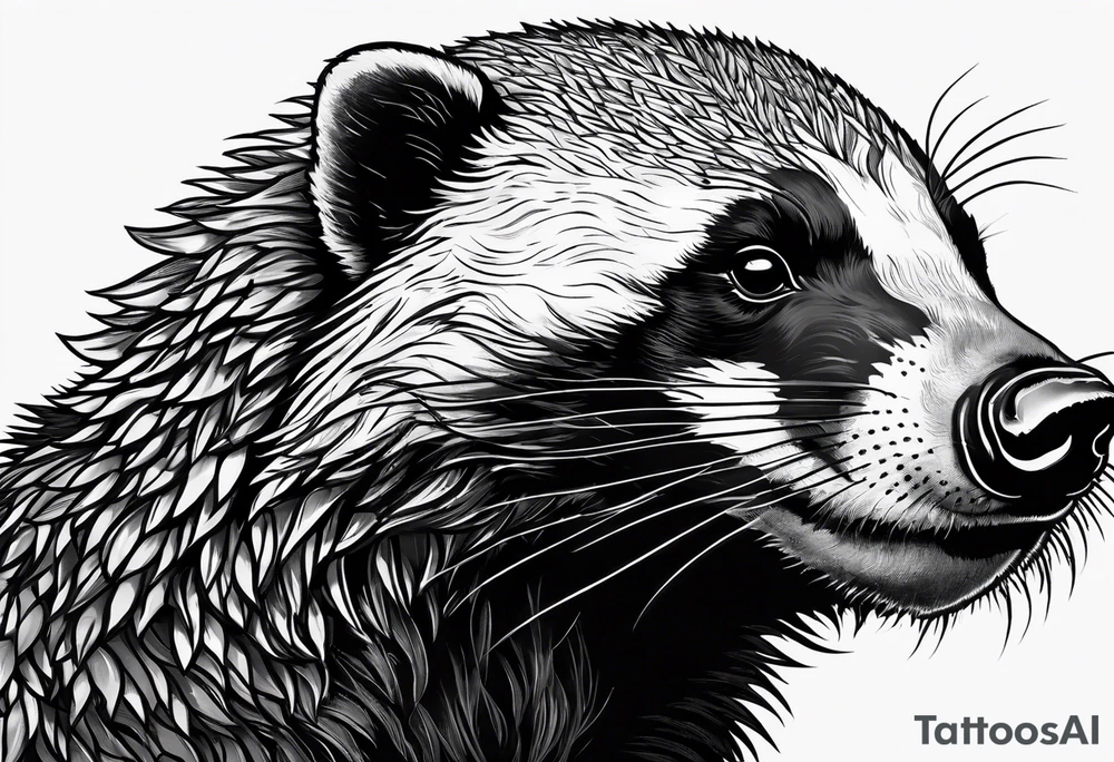 honey badger standing up tattoo idea