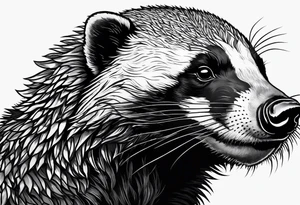 honey badger standing up tattoo idea