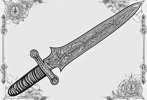 Sword with 🕉️ symbol tattoo idea