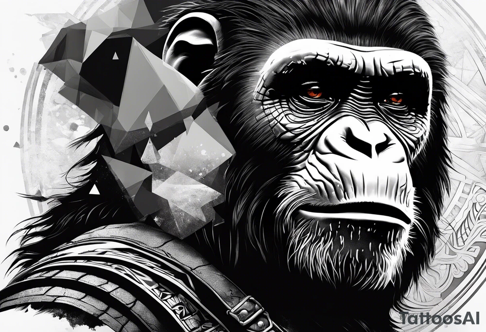 Caeser from the movie planet of the apes tattoo idea