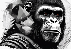 Caeser from the movie planet of the apes tattoo idea