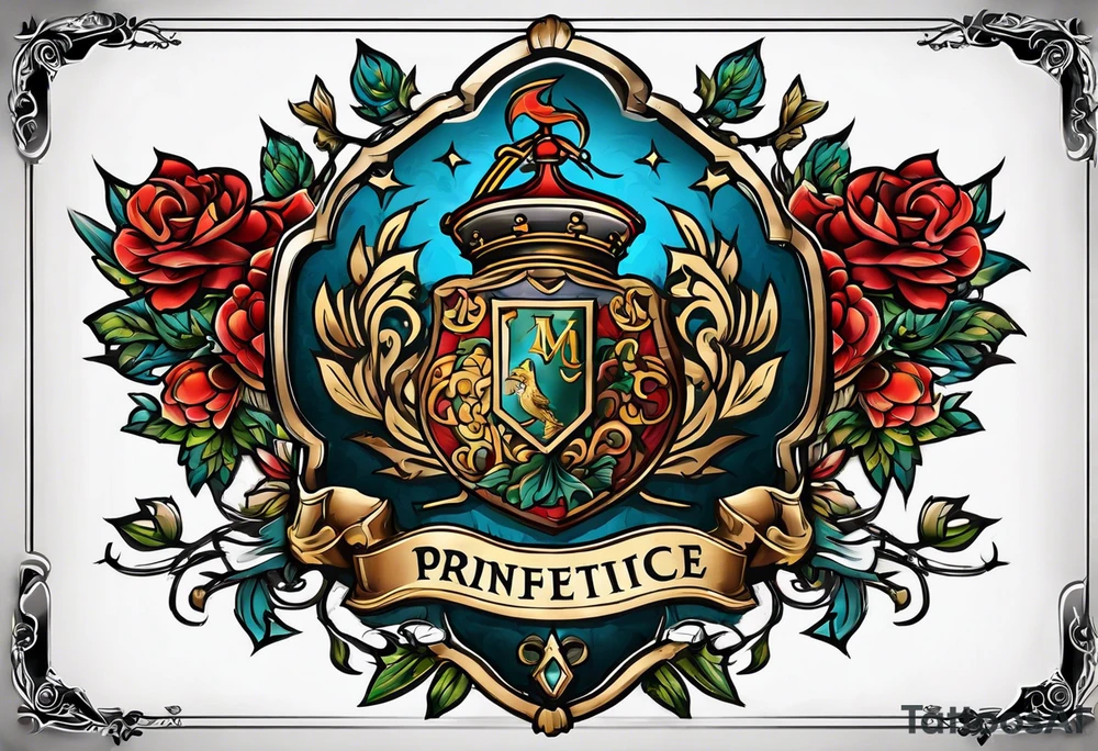 Prentice Family Crest tattoo idea