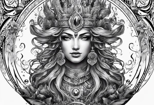 Neptun mit Wasser tattoo idea