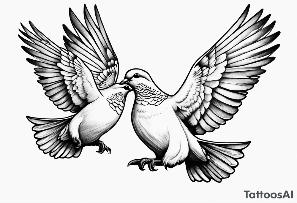 3 doves flying tattoo idea