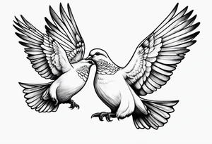 3 doves flying tattoo idea